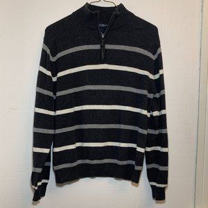 Bowen & Wright Striped 1/4 Zip Size: M